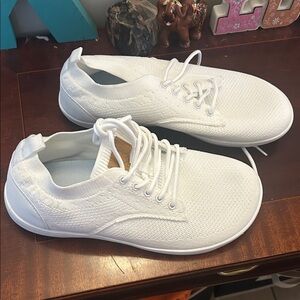 White Knit Sneakers